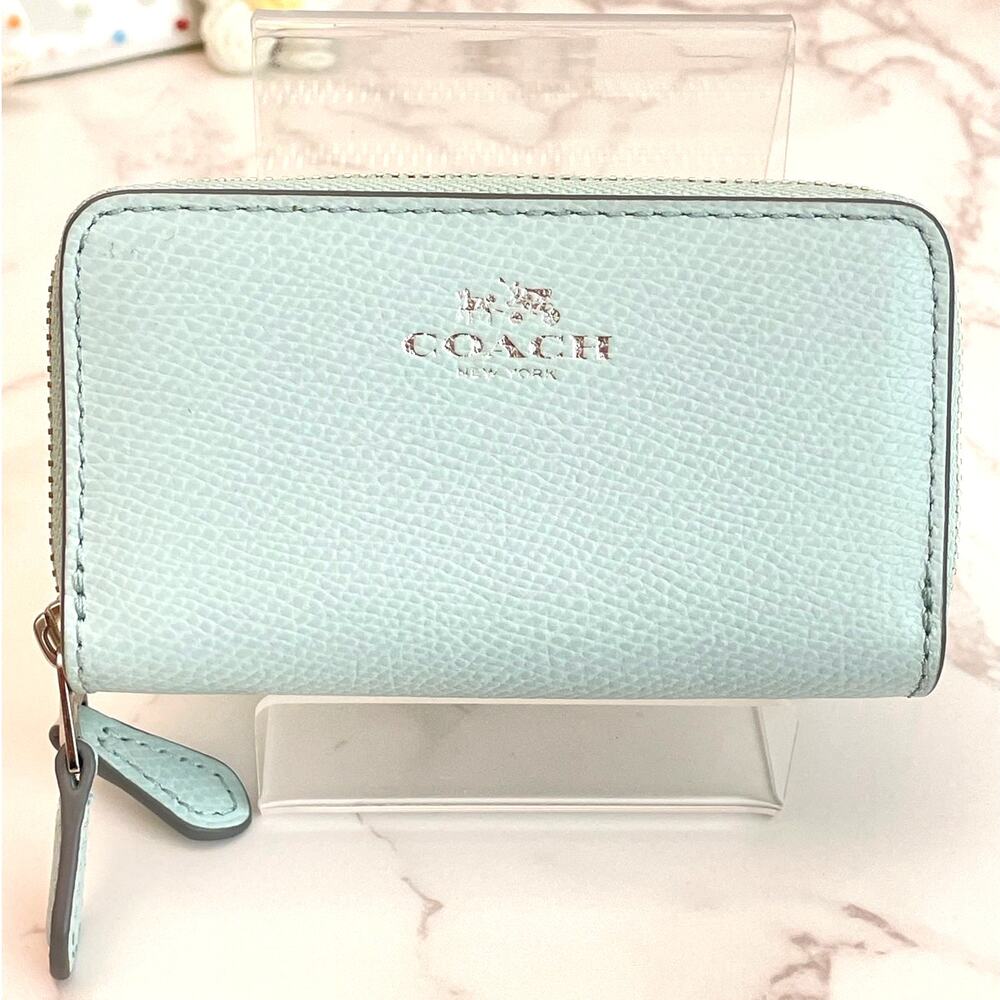 Coach Pebble Leather Small Double-Zip Coin Case / Wallet NWOT